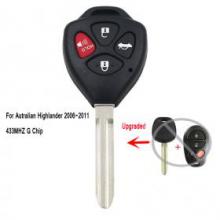 Upgraded Remote Key Fob 433MHz G Chip for Australian Toyota Highlander 2006-2011