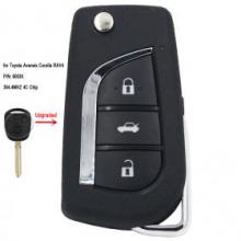 Upgraded Flip Remote Key FOB 304.4MHZ 4C Chip for Toyota Camry Avensis Corolla RAV4 P/N: 60030