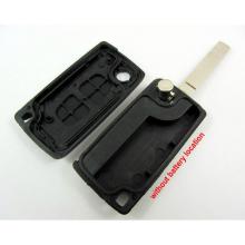 Key Shell Blade NO Groove for Citroen Remote 2 Buttons (NO battery holder)