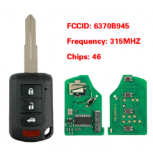 For Mitsubishi Lancer 2015-2017 Car Control Replacement 4 Button Smart Remote Head Key 315 MHZ 46 Chip 6370B945