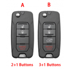 Replacement Flip Remote Key Shell Case for Jeep Renegade 2015 -2018