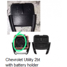 2 Buttons Remote Shell for  Chevrolet with battery holder