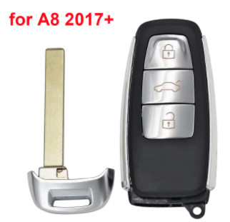 Replacement New 3 Buttons Remote Car Key Shell For Audi A6 C8 A7 A8 Q8 2017 2018 2019 2020 Fob Case