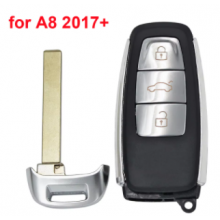 Replacement New 3 Buttons Remote Car Key Shell For Audi A6 C8 A7 A8 Q8 2017 2018 2019 2020 Fob Case