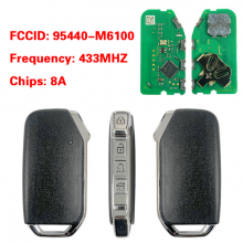 P/N: 95440-M6100 4 Buttons Keyless Go Smart Remote Key Fob for Kia Cerato 2018 2019 434MHz 8A Chip
