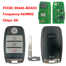 P/N:95440-B2AC0 4 Buttons Smart Key Fob For KIA Soul 2017 2018 8A Chip 433MHz Keyless Go Remote Control FCC ID: CQOFN00100