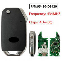 Original PCB 95430-D9420​ Flip Remote Key Fob for KIA 4D+(60) 434MHZ