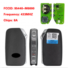 P/N: 95440-M6000 Smart Remote Car Key Fob 433MHz 8A Chip for KIA Forte 2018 2019 2020 FCC ID: CQOFD00430A