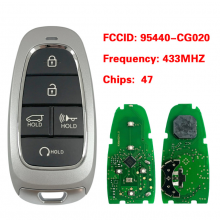 P/N: 95440-CG020, 5 Buttons Keyless Go Fob for Hyundai Staria 2022 Smart Remote Key 433MHz ID47 Chip TQ8-F0B-4F27