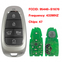 95440-S1670 5 Button Smart Remote Key ​433MHz ID47 Keyless Go Fob  for Hyundai Staria 2022
