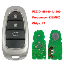 95440-L1200 433mhz ID47 Chip 3 Buttons Car Remote Key For Hyundai Sonata 2020+ Auto Control Key Fob