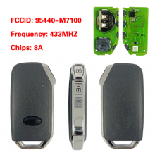 P/N : 95440-M7100 ​3 Buttons Smart Remote Key  for KIA Cerato  2019 2020 2021  Fob 433MHz 8A Chip FCC ID FG00500 DST-AES ID8A