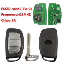 95440-F2102 3 Buttons Smart Key Remote For Hyundai Elantra 2019 2020 2021​ 433MHz  8A Chip