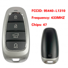 95440-L1310, FOB-4F260 4 Buttons 433MHz ID47 Chip Smart Remote Key for Hyundai Sonata 2019+