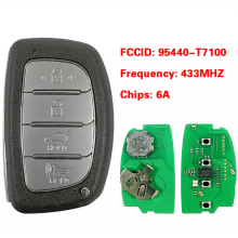 95440-T7100 4 Buttons Smart Remote Key Fob for Hyundai I20 2021 2022 2023 6A Chip 434MHz  81996-B4520 HYN14R
