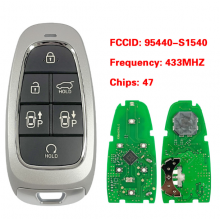 95440-S1540 Smart Remote Key Fob for Hyundai Santa Fe 2021 2022 2023 2024 433MHz ID47 TQ8-FOB-4F44