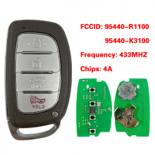 95440-R1100 /K3100 Smart Remote Control Car Key​Keyless for Hyundai HB20 2020 2021 2022 2023  Replacement Fob 4BTN433MHz 4A ​