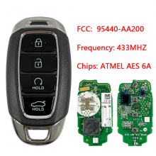 95440-AA200 3 Buttons Smart Remote Key Fob for Hyundai Elantra 433MHz AES 6A Chip