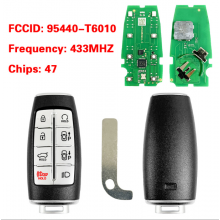P/N: 95440-T6010 Smart Remote Key 8 Buttons Fob 433MHz ID47 Chip for Hyundai GV80 2021-2024 , TQ8-FOB-4F35