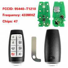 P/N: 95440-T1210 Smart Remote Key 8 Buttons Fob 433MHz ID47 Chip for Hyundai  G80 2021-2024 , TQ8-FOB-4F35