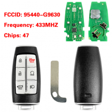 P/N: 95440-G9630 TQ8-FAOB-4F36​ Smart Remote Key 6 Buttons Fob 433MHz ID47 Chip for Hyundai G70 2021 ​ ​