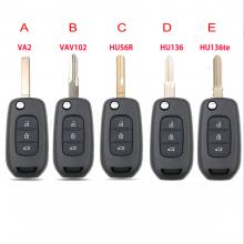 Flip Remote Key Shell Case Fob 3 Buttons for Renault Koleos Kadjar Original Size inside