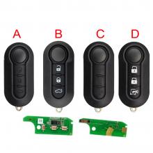 3 Buttons Flip Remote Key HITAG AES 4A Chip 433Mhz Fob For Fiat Strada MOBI UNO Fiorino E MAIS FCC: A2C86460000