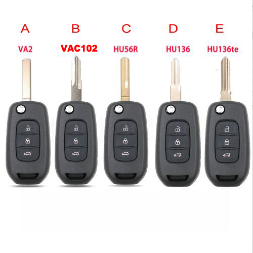 3BTN Flip Remote Key PCF7961M 4A Chip for Renault Kadjar Captur Megane 3 2013-2017 433MHz CWTWB1G767
