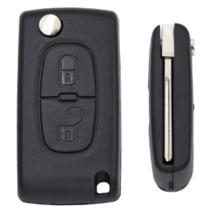 2 Buttons Remote Key Shell HU83 ( Blade with Groove) for Peugeot (NO battery holder)