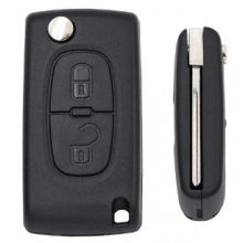 2 Buttons Remote Key Shell HU83 ( Blade with Groove) for Peugeot (NO battery holder)