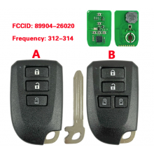 3/4 Buttons Smart Key FCC BF1ER/BF2ER 89904-26020 312/314MHz 8A Chip For Toyota Hiace Regiusage 2013