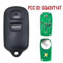 New Replacement Remote Key Fob 2+1 Buttons for Toyota Camry Sienna Solara Corolla FCC ID: GQ43VT14T