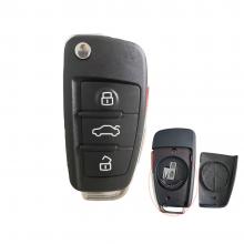 4 Buttons Remote Car Key Shell Cover Fob For Audi A6 A6L A8 Q7 A3 A4 TT With Uncut Blade Fob