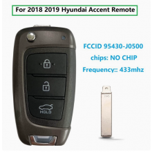 95430-J0500 95430-H5050 95430-H5600 433MHz OEM Board Flip Remote Car Key Fob 3 Buttons For Hyundai Accent 2018 2019