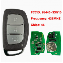 PN: 95440-3X510 3 Buttons Remote Smart Car key 433Mhz For HYUNDAI Verna with PCF7952A HITAG 2 46 CHIP