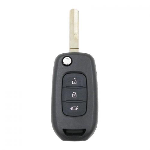 Flip Remote Key Shell Case Fob 3 Button for Renault Koleos Kadjar