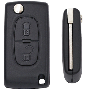 Key Shell Blade NO Groove for Citroen Remote 2 Buttons (NO battery holder)