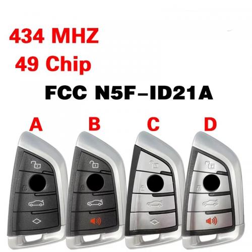 Original FCC N5F-ID21A for BMW G Classis CA Smart Remote Control Key 4/3+1 triple key IC: 3248A-ID21A 434MHZ 49 Chip